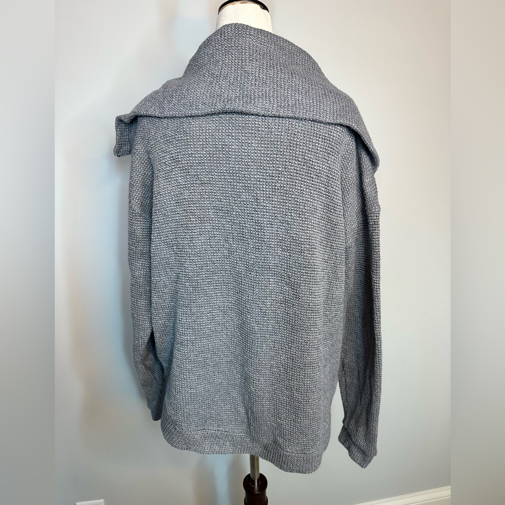 Sz XS Sweaty Betty Restful Boucle Half Zip Sweatshirt in a textured gray cotton - Picture 7 of 13